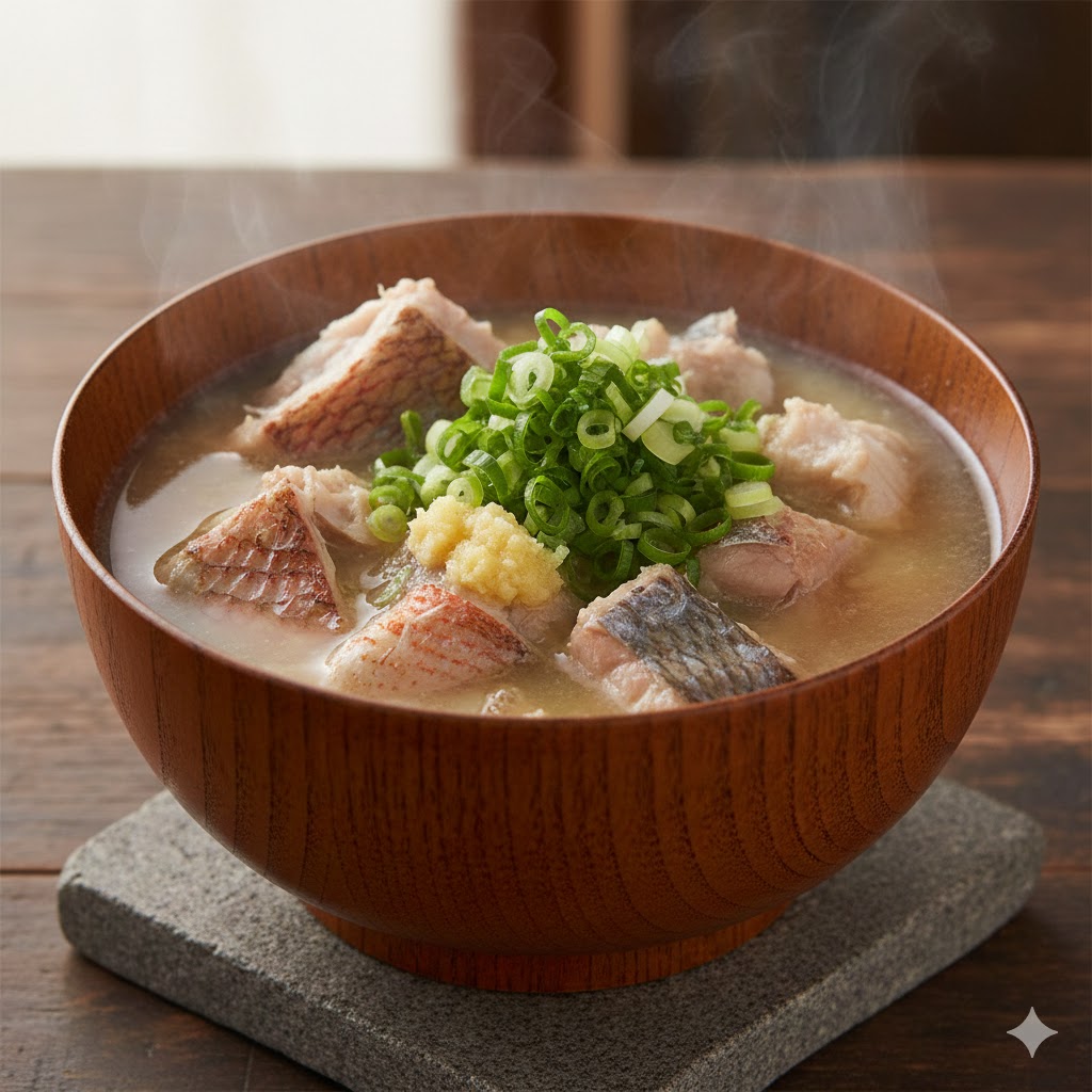 鯛と鰤のあら汁の完成写真