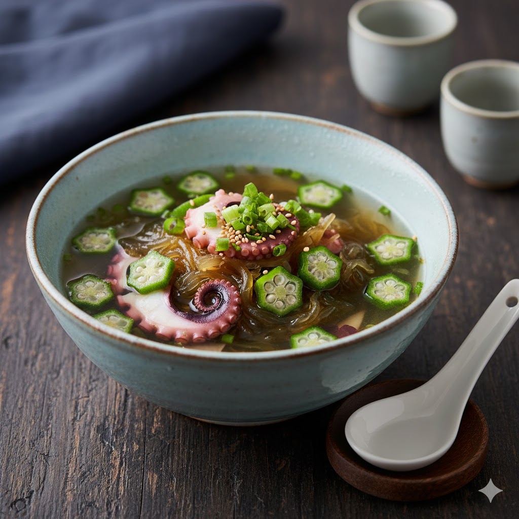 たこの和風冷しスープ