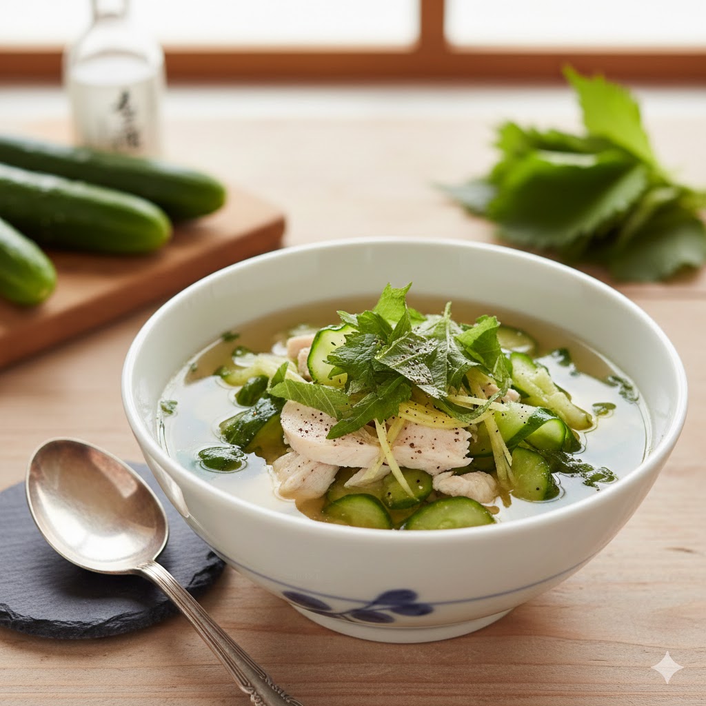 ささみきゅうりスープの完成写真